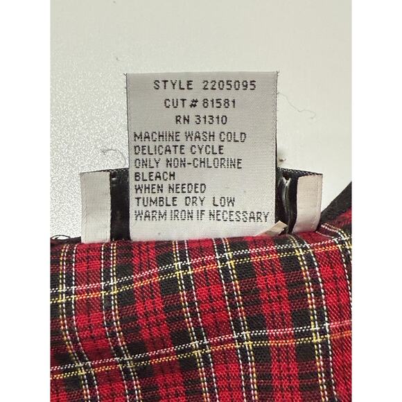 Amy Byer California Dress Red Black & Plaid with Black Trim Girls Size 16 (09) - Picture 6 of 9